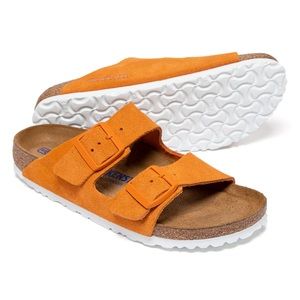 NEW Birkenstock Arizona Suede Sandals in Russet Orange Size 39 / 8